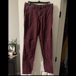 Mens burgundy American Eagle Chinos